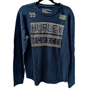 Hurley Navy Graphic Long Sleeve Shirt